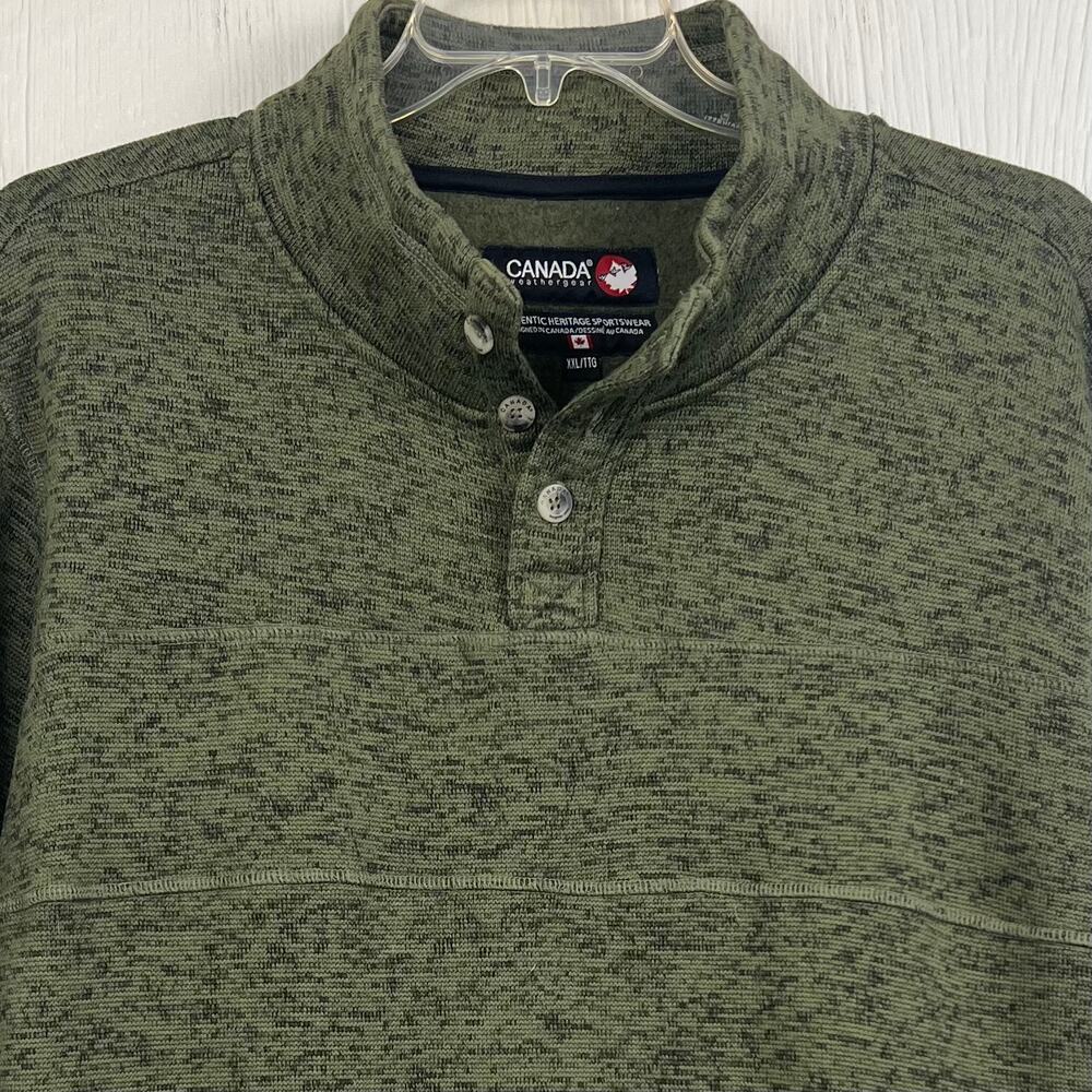 Canada Weather Gear Shirt mens XXL 1/4 button pullover mock collar front pockets - Picture 2 of 8